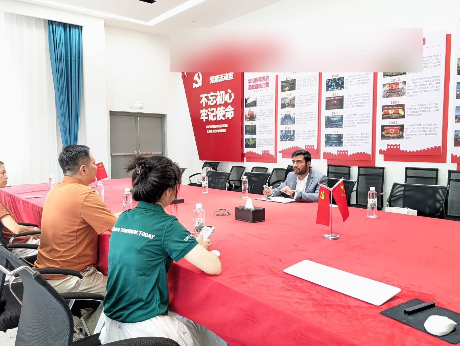 Charginity team in a technical discussion during the China visit